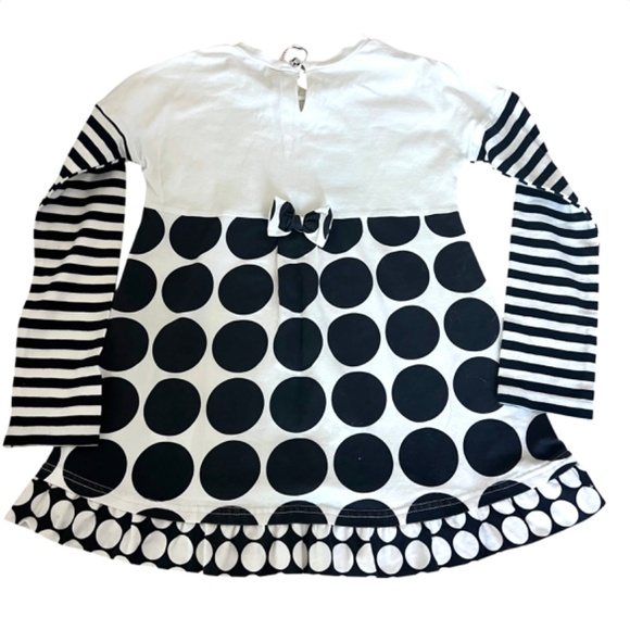 NWT deux par deux Black and white polka dot Outfit Leggings Tunic Top 7 - Picture 5 of 8